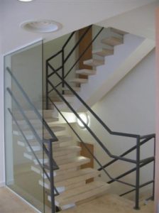 White Walls with Glass Staircase